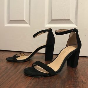 Black  strappy Jessica Simpson Heels, worn once